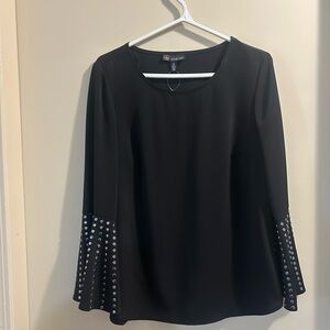 CARRE NOIR Blouse with Embellished Sleeves